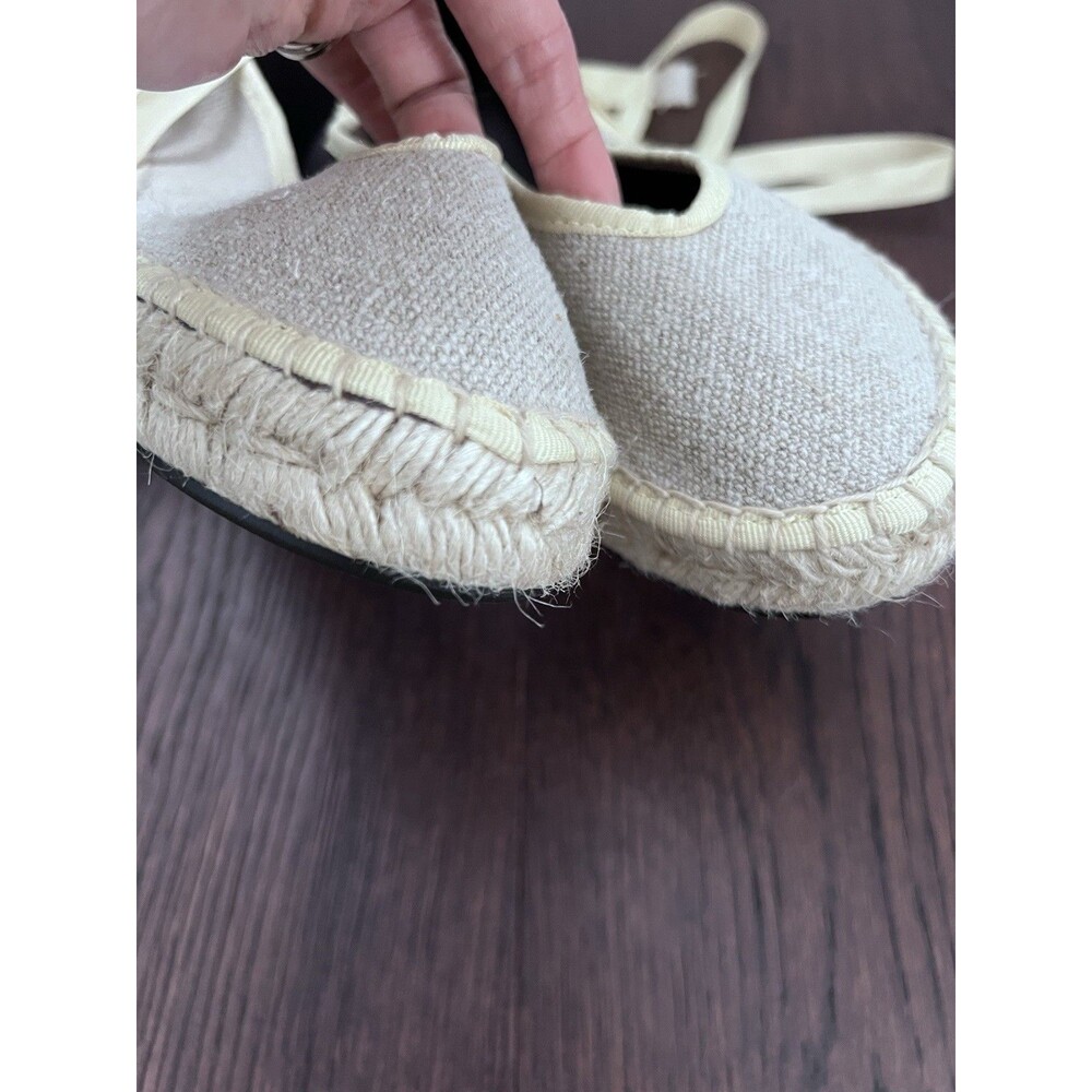 Flabelus Ribbon Espadrilles Shoes Summer Swing Cream Size 36 - Picture 6 of 12